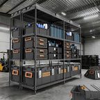 4 Tiers Storage Shelves Load 1200LBS, Metal Shelving Wire Metal Shelving Unit - Image 2