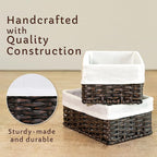 Baskets for Organizing, Undershelf Wicker Storage, Hand Woven Organizer for - Image 5