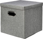 Amazon Basics Foldable Burlap Cloth Cube Storage Bin - Image 2