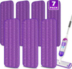 7 Count Reusable Mop Pads for Swiffer PowerMop -MEXERRIS Microfiber Wet Mops by MEXERRIS