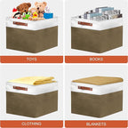 13in Open Fabric Storage Basket - Image 5