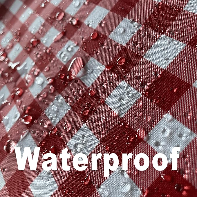 Waterproof Checkered Tablecloth Fabric - Image 2