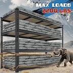 59.8"W Metal Shelving 59.8"H Storage Shelves 2200LBS Garage Shelving Adjustable - Image 3