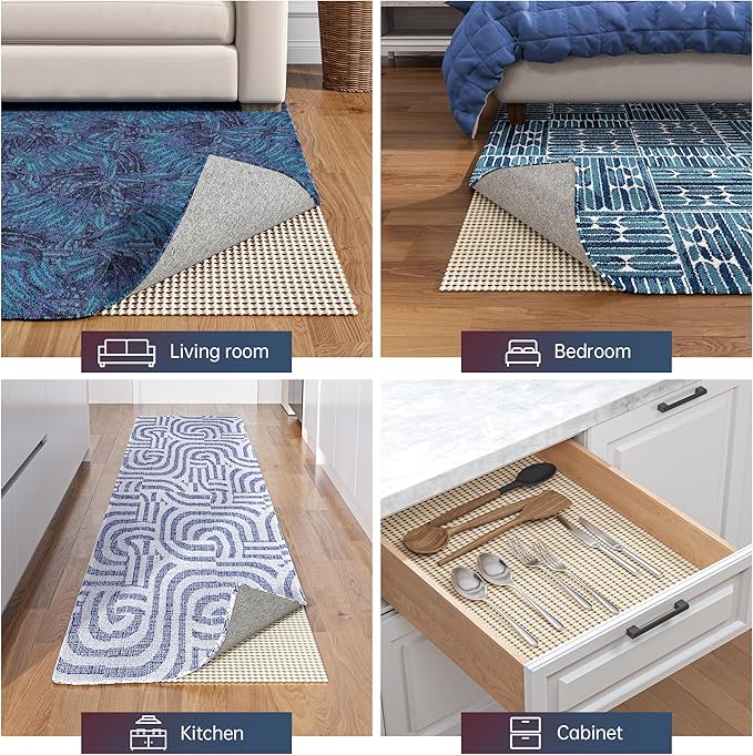 Non-Slip Rug Pad Gripper 2.5x14 Feet, Anti Skid Mat - Image 6