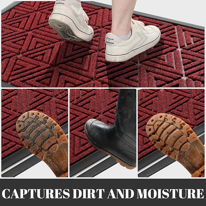 Yimobra Large Door Mat 47x32, All-Weather Waterproof Non-Slip Welcome Matt - Image 6