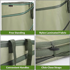 YUDI & GARDEN 46 Gallon Square Collapsible Yard Waste Containers｜Collapsible - Image 6
