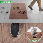 REFETONE Indoor Doormat, Front Back Door Mat 16"x24" Absorbent Rubber Backing - Image 3