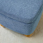 Walker Edison Linley Contemporary Small Storage Bouclé Ottoman - Image 6