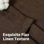 YoungsTex Brown Linen Kitchen Curtains 40 Inches Long - Image 4
