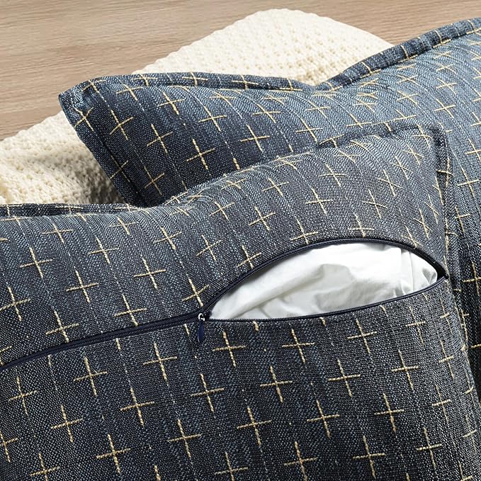 ZWJD 12x20 Pillow Covers Set of 2 Soft Polyester Textured Pillow Covers - Image 3