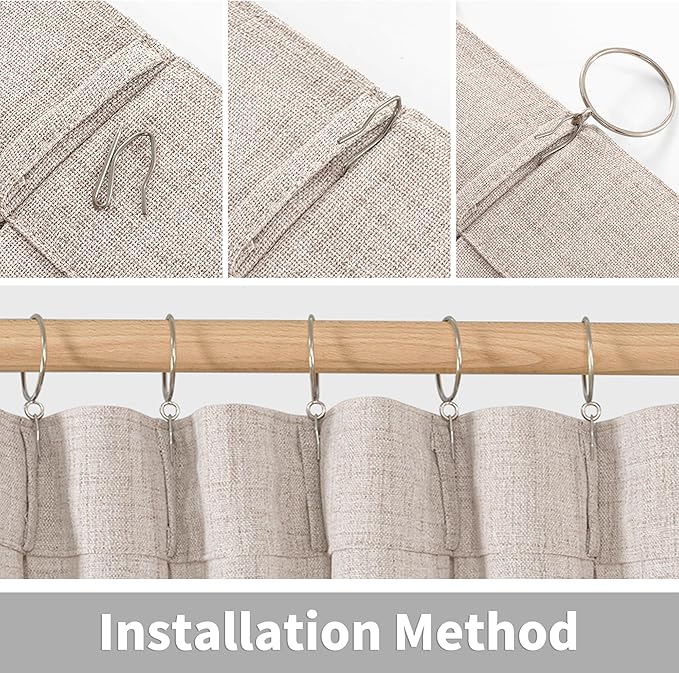 YoungsTex Cafe Linen Curtains 36 Inch Length - Image 7