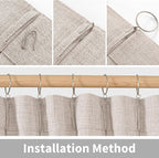 YoungsTex Linen Semi Sheer Curtains 90 Inch Length 2 Panels - Image 7