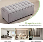 Ottoman with Storage 38 inches, Furniture End of Bed Storage Benches, Long - Image 6