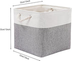 13 x 13 Inch Cube Storage Bins, 4 Pack Large Collapsible Fabric Storage Bin - Image 4