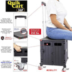 dbest products Quik Cart 360 Four Wheeled Rolling Crate Teacher Utility - Image 2