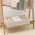 Linen Folding Storage Bins, 3 Pack Large Storage Baskets, Clothing Storage Bins - Image 9