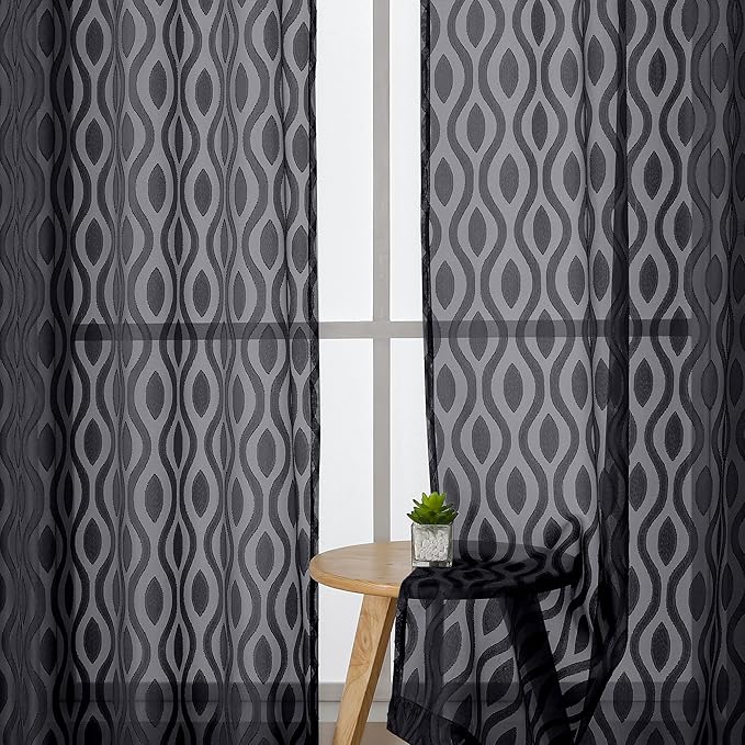 Aiyufeng Extra Long Sheer Curtains 96 Inches Long - Image 3