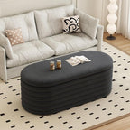Storage Ottoman Bench, Upholstered Fabric Storages Benches End of Bed Stool by Cleanthewayyouwant