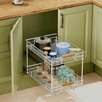 Pull Out Cabinet Organizer, 2 Tier Slide Out Shelves - Image 6