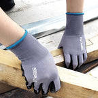 12 Pairs Work Gloves for Men and Women, Nitrile Coated Safety Protective Gloves - Image 4