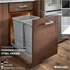 Rev-A-Shelf Double Trash Can Under Kitchen Cabinets Pullout, 35 Quart 8.75 - Image 8
