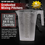 TCP Global 2 Liter Plastic Graduated Measuring and Mixing Pitcher - Image 2