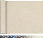 KING MOUNTAIN Coarse Linen Fabric Patches, Self-Adhesive, 12x40 Inch, by ForABetterHomeLife