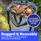 DURASACK Heavy Duty Home and Yard Bags 48-Gallon Reusable Self-Standing Lawn - Image 4