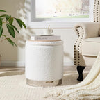 Royal Windsor Boucle Round Ottoman - Image 3