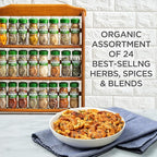 McCormick Gourmet Three Tier Wood 24 Piece Organic Spice Rack Organizer - Image 14