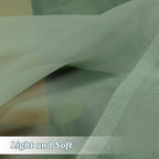 Chyhomenyc Sage Green Sheer Curtains 72 Inch Length 2 Panels, Light Filtering - Image 4
