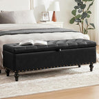50" Storage Ottoman Bench, Tufted Ottoman - Image 6
