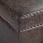 SIMPLIHOME Avalon 48 inch Wide Contemporary Rectangle Storage Ottoman Bench in - Image 7