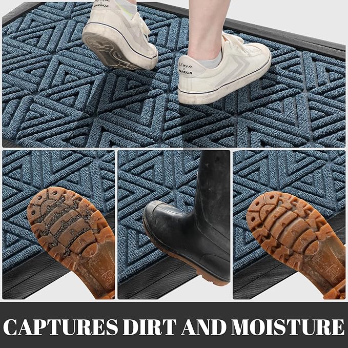 Yimobra Large Door Mat 36x24, All-Weather Waterproof Non-Slip Welcome Matt - Image 5