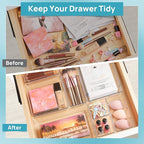 Vtopmart 28 PCS Clear Plastic Drawer Organizers Set, 4-Size Bathroom and Vanity - Image 2