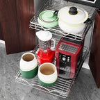 HOLDN’ STORAGE Two Tier Pull Out Cabinet Organizer, Individual Sliding Drawers - Image 5
