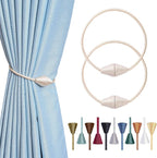 2 PCS Magnetic Curtain Tiebacks, European Style Convenient Drape Tie Backs by YUNTUOO