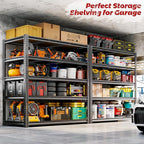 48"W Garage Shelving, 3050LBS Storage Shelves Heavy Duty, 5 Tier Metal Shelving - Image 3