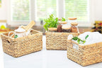 Natural Water Hyacinth storage basket - Image 9