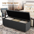 Ottoman with Storage 38 inches, Furniture End of Bed Storage Benches, Long - Image 4