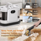 Portable Carpet and Upholstery Cleaner Machine, Deep Cleaning Carpet Shampooer - Image 3