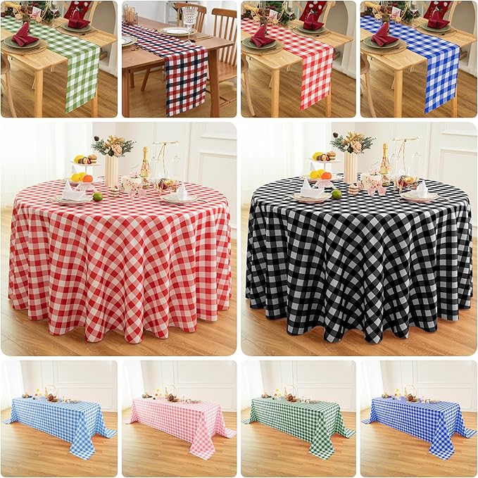 Classic Gingham Buffalo Tablecloth Fabric - Image 7