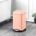 happimess HPM1012G Betty Retro Mini 3.2-Gallon Step-Open Trash Can, Fingerprint - Image 2