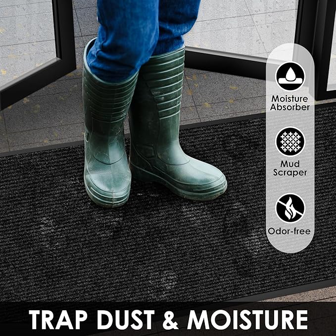 4′ x 22′ Front Door Mat Indoor Outdoor Entrance, Commercial Floor Mat Heavy - Image 5