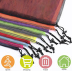 iMucci 12Pcs Mesh Bag 13"X15.5" Drawstring Gym Bag Nylon Mesh Drawstring Bag - Image 4