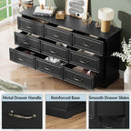 9 Drawer Dresser for Bedroom, Rustic Farmhouse Dresser - Image 5