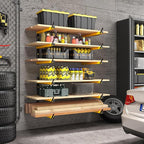 GREENER Lumber Storage Rack Folding Wood Storage Racks Wall-Mounted Metal Racks - Image 6