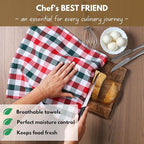 Native Fab Gingham Check Kitchen Towels 4 Pack 16x26 Inches - Image 2