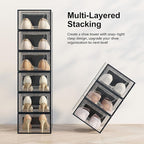 SEE SPRING 12 Pack Shoe Storage Box, Space Saving Shoe Rack - Image 3