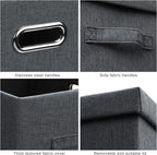 Medium 15" 21 Quart Collapsible Stackable Storage Bins - Image 5